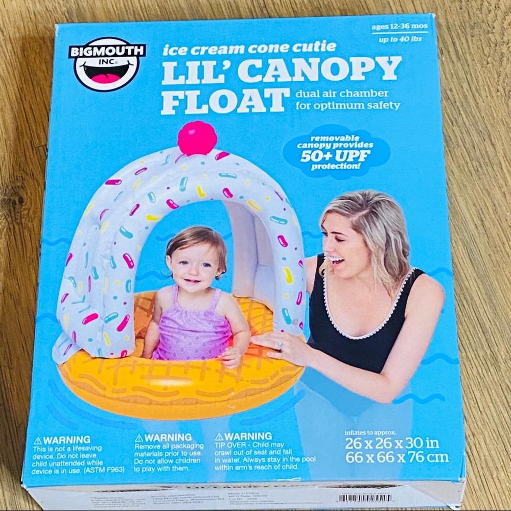 Ice Cream Cone Cutie Lil Canopy Floatie